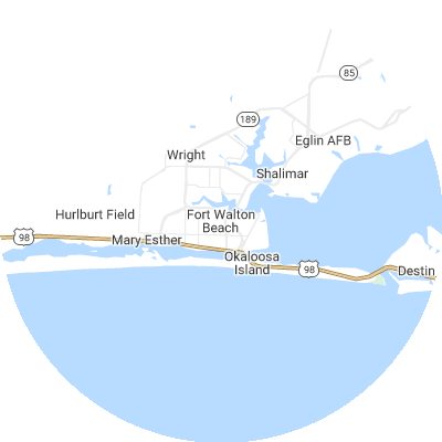 Best lawn care companies in Fort Walton Beach, FL map