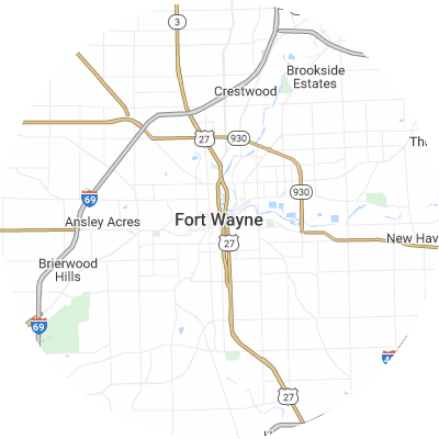 Best gutter guard companies in Fort Wayne, IN map