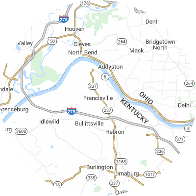 Best pest companies in Francisville, KY map