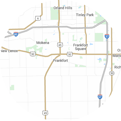 Best roofers in Frankfort, IL map