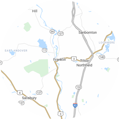 Best plumbers in Franklin, NH map