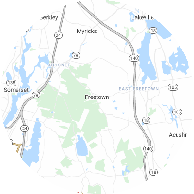 Best window replacement companies in Freetown, MA map