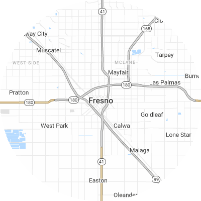 Best lawn care companies in Fresno, CA map
