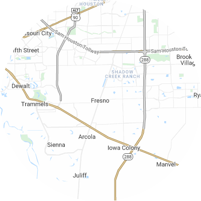 Best moving companies in Fresno, TX map