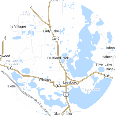 Best pest control companies in Fruitland Park, FL map