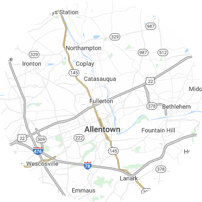 Best moving companies in Fullerton, PA map