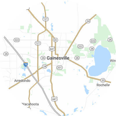Best gutter cleaners in Gainesville, FL map