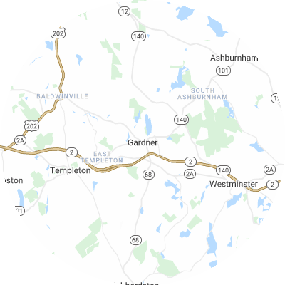 Best window replacement companies in Gardner, MA map