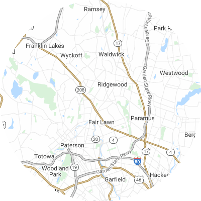 Best moving companies in Glen Rock, NJ map