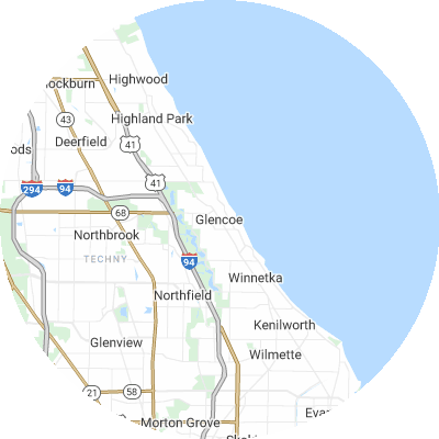Best tree removal companies in Glencoe, IL map