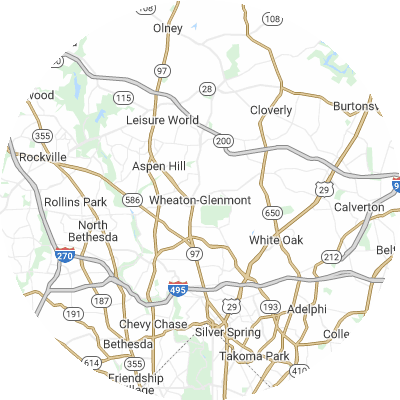 Best pest companies in Glenmont, MD map