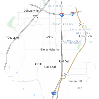 Best moving companies in Glenn Heights, TX map