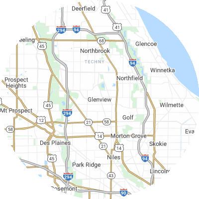 Best lawn companies in Glenview, IL map
