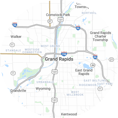 Best roofing companies in Grand Rapids, MI map