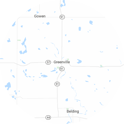 Best moving companies in Greenville, MI map