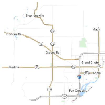 Best moving companies in Greenville, WI map
