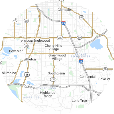Best pest control companies in Greenwood Village, CO map