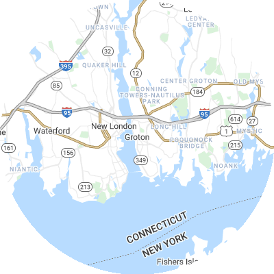 Best moving companies in Groton, CT map