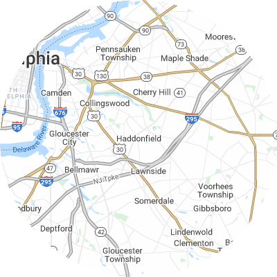 Best pest control companies in Haddonfield, NJ map