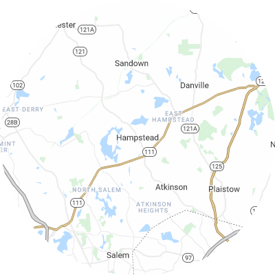 Best Electricians in Hampstead, NH map