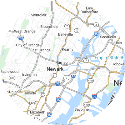 Best roofing companies in Harrison, NJ map