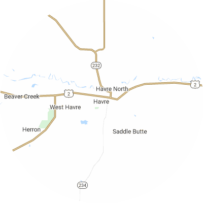 Best moving companies in Havre, MT map