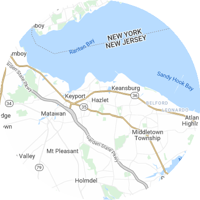 Best concrete companies in Hazlet, NJ map
