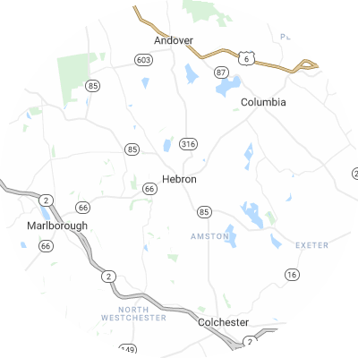Best tree removal companies in Hebron, CT map