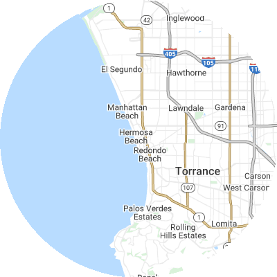 Best window replacement companies in Hermosa Beach, CA map