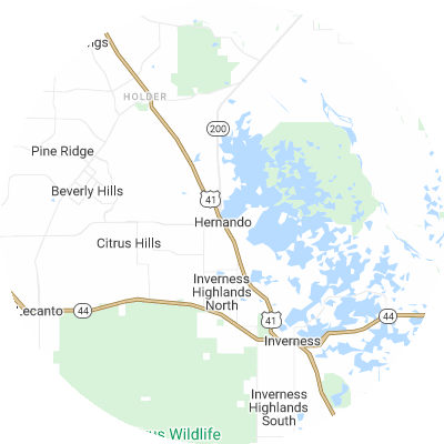 Best pest control companies in Hernando, FL map