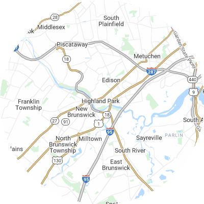 Best pest control companies in Highland Park, NJ map