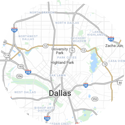 Best foundation companies in Highland Park, TX map