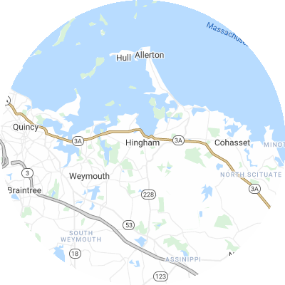 Best concrete companies in Hingham, MA map