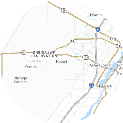 Best pest control companies in Hobart, WI map
