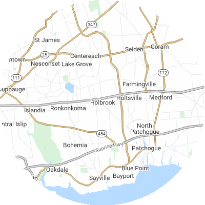 Best moving companies in Holbrook, NY map