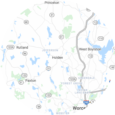 Best gutter cleaners in Holden, MA map