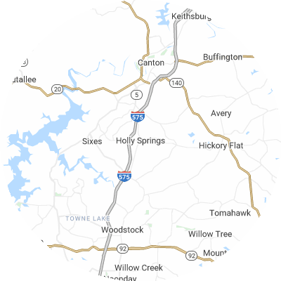 Best concrete companies in Holly Springs, GA map