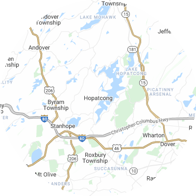 Best roofers in Hopatcong, NJ map