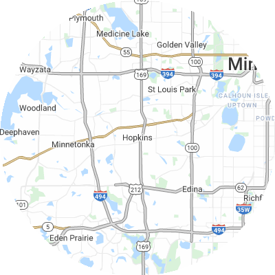 Best moving companies in Hopkins, MN map