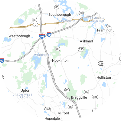 Best window replacement companies in Hopkinton, MA map