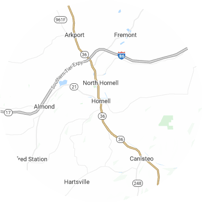 Best moving companies in Hornell, NY map