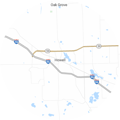 Best moving companies in Howell, MI map
