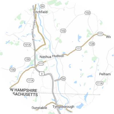 Best window replacement companies in Hudson, NH map
