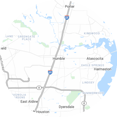 Best Electricians in Humble, TX map