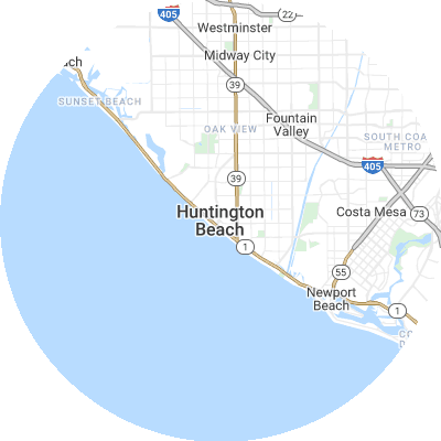 Best window companies in Huntington Beach, CA map