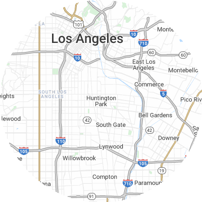 Best roofers in Huntington Park, CA map