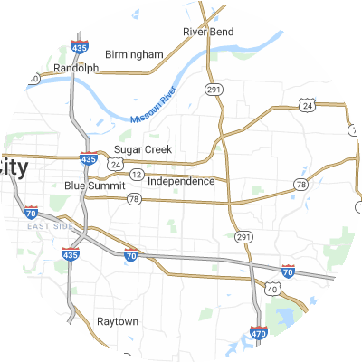 Best pest companies in Independence, MO map
