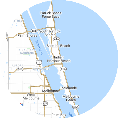 Best moving companies in Indian Harbour Beach, FL map
