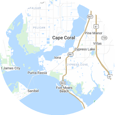 Best gutter cleaners in Iona, FL map