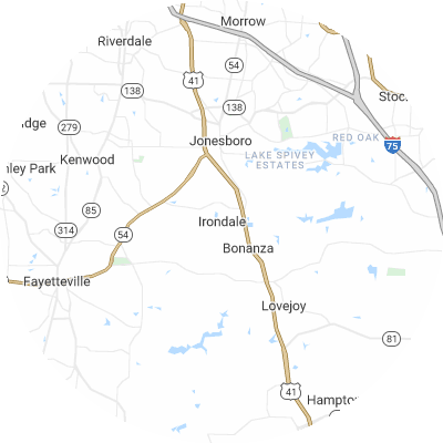 Best moving companies in Irondale, GA map